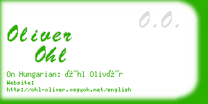 oliver ohl business card
